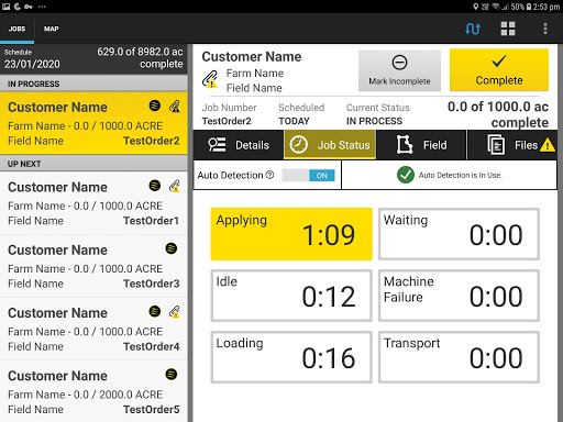 Screenshot of Operations Center PRO Run