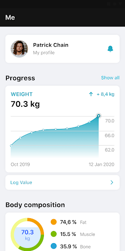 LOVT Fitness & Training App Screen 3
