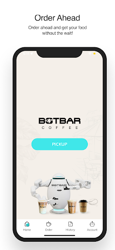 Android application Botbar Coffee screenshort