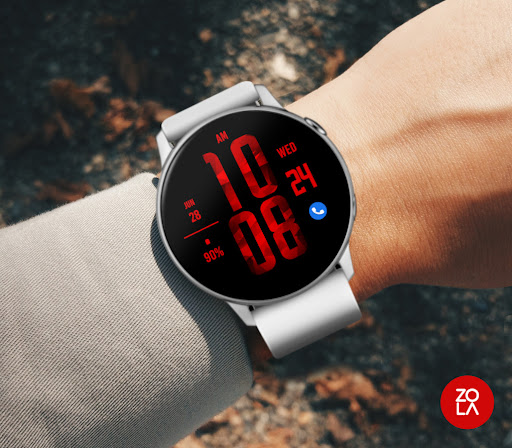 Red Digital XL Watch Face Screen 3