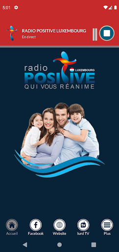 Android application Radio Positive Luxembourg screenshort