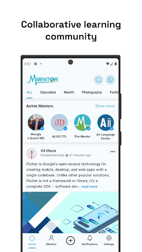 Android application Mentor App screenshort