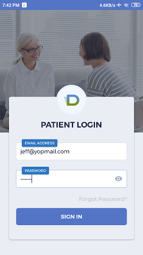 Android application DENmaar Patient screenshort