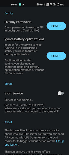 Android application LifeUp Cloud - HTTP APIs screenshort