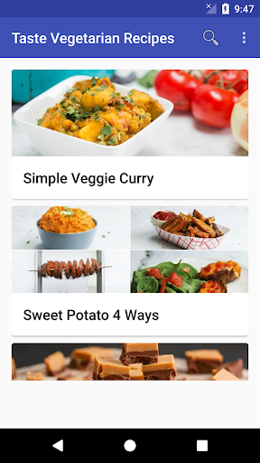 Android application Taste Vegetarian screenshort