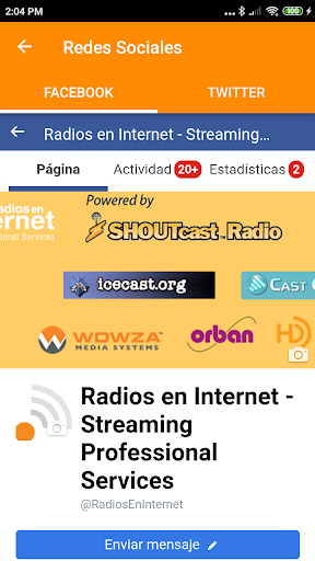 Radios en Internet Streaming P Screen 3