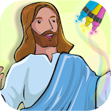 Bible coloring book for kids icon