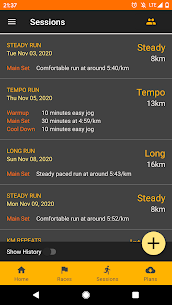 RunPlan APK – Planos de treinamento | Sofá para 5k para a Maratona 2