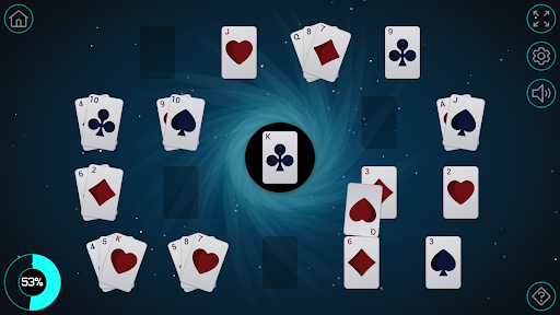 Android application Black Hole Solitaire screenshort