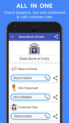 Android application Bank Balance Check screenshort