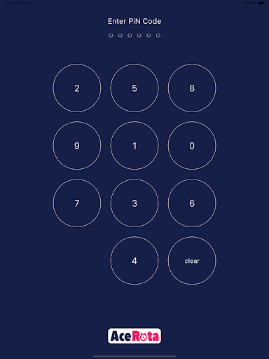 AceRota Clocking Station Screen 3