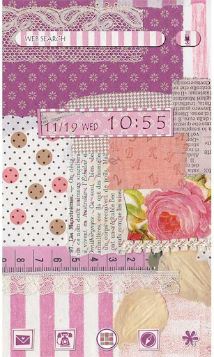 Android application Girly Theme Sweet Pink Collage screenshort