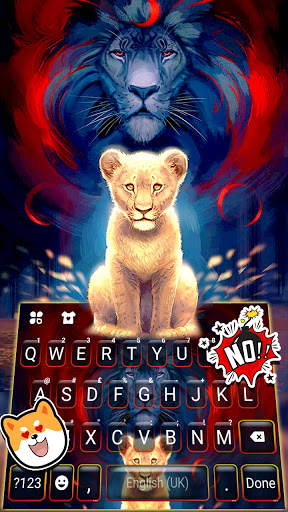 Wild Lion Keyboard Background Screen 3