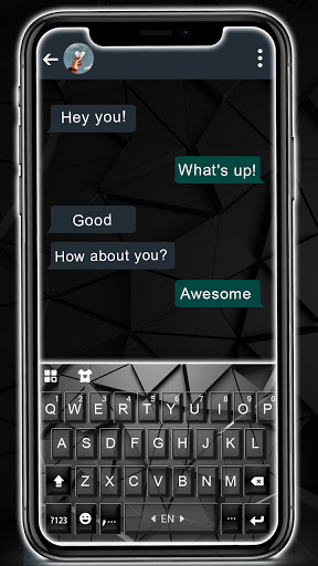 Android application Geometric Grey SMS Keyboard Ba screenshort