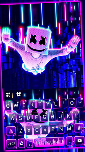 Android application Flying Neon Maskman Keyboard B screenshort