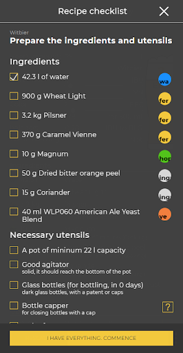 BrewBuddies:Make your own beer Screen 2