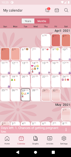WomanLog Pro Calendar Screenshot