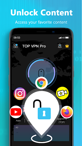 Top VPN Pro - Fast, Secure & Free Unlimited Proxy screen 1