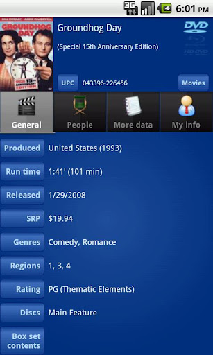 MyLoD - My List of Discs Screen 2