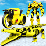 Cover Image of Download Crocodile Bike Transformation Robot Games 2.1 APK