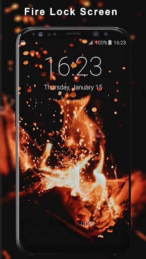 Android application Fire Lock Screen screenshort