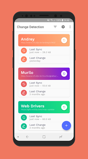 Android application Change Detection screenshort