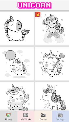 Unicorn Pixel Number Art - Screenshot 1