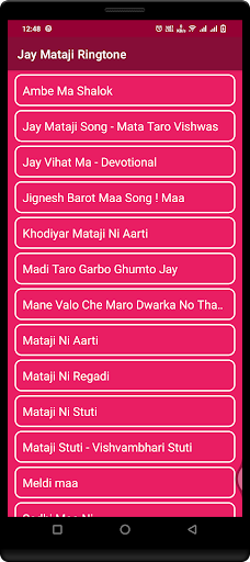 Android application Jay Mataji Ringtone screenshort