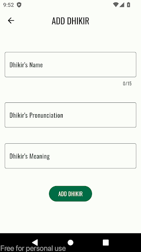 Android application Dhikirmatic screenshort