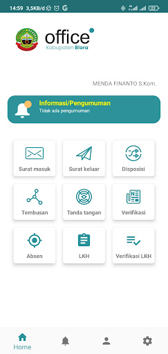 Android application eoffice Blora screenshort
