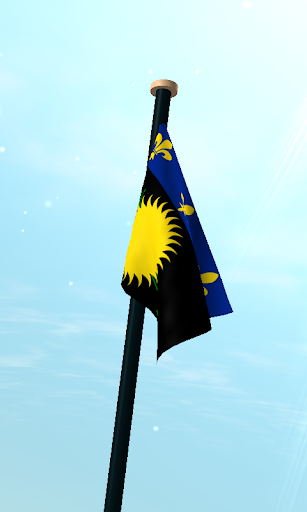 Guadeloupe Flag 3D Free Screen 3