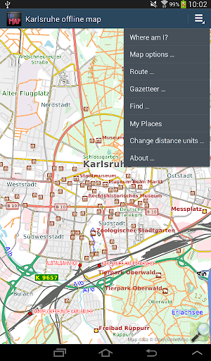 Karlsruhe offline map Screen 3