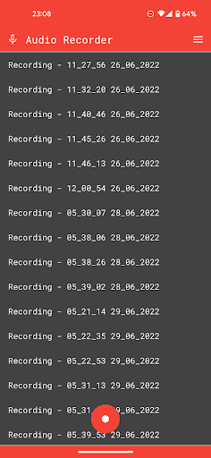 Android application Audio Recorder screenshort