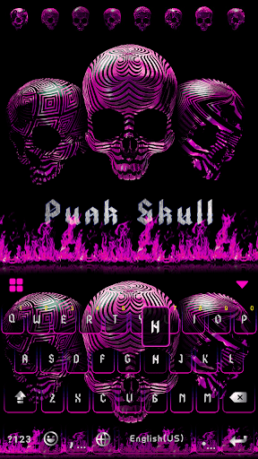 Android application Punk Skull 💀 Keyboard Theme screenshort