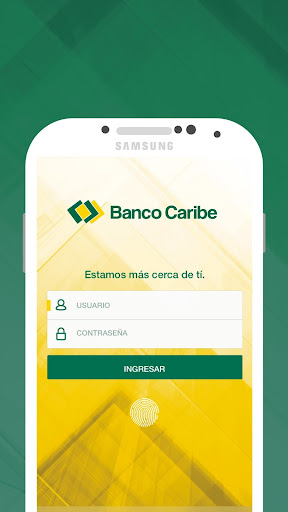 Android application Banco Caribe screenshort