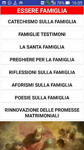 Android application Essere Famiglia screenshort