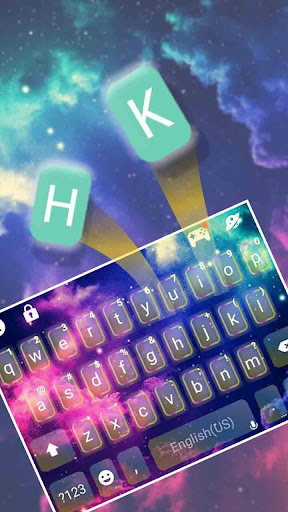Galaxy Skies Keyboard Theme Screen 3