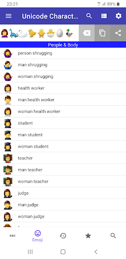 Unicode Character Map Screen 3
