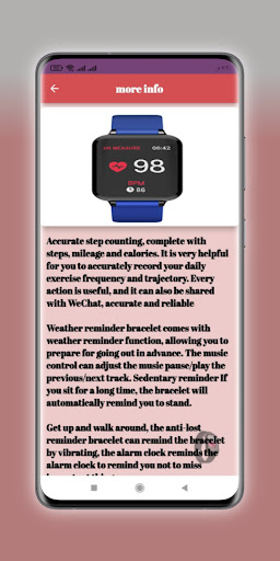Android application Hero band 3 smart watch Guide screenshort