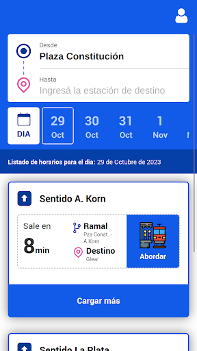 Android application Trenes Buenos Aires screenshort