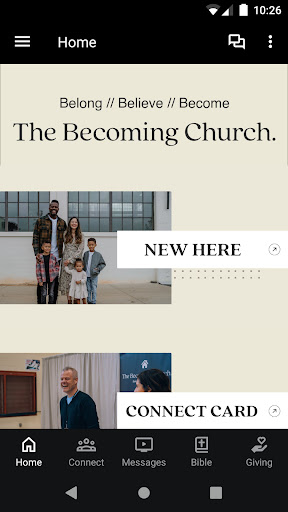 Android application The Becoming Church screenshort