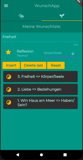 WeeDooCare WunschApp Screen 2
