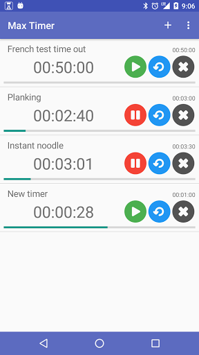 Android application Max Timer screenshort