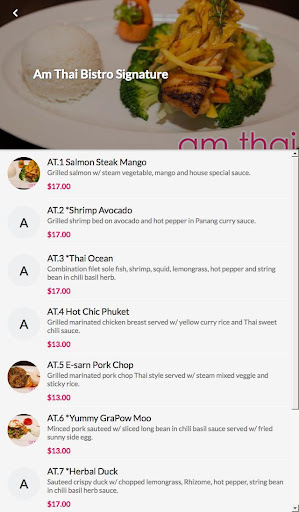 Am Thai Bistro Online Ordering Screen 3