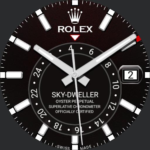 Rolex Sky Dweller Watch Face.