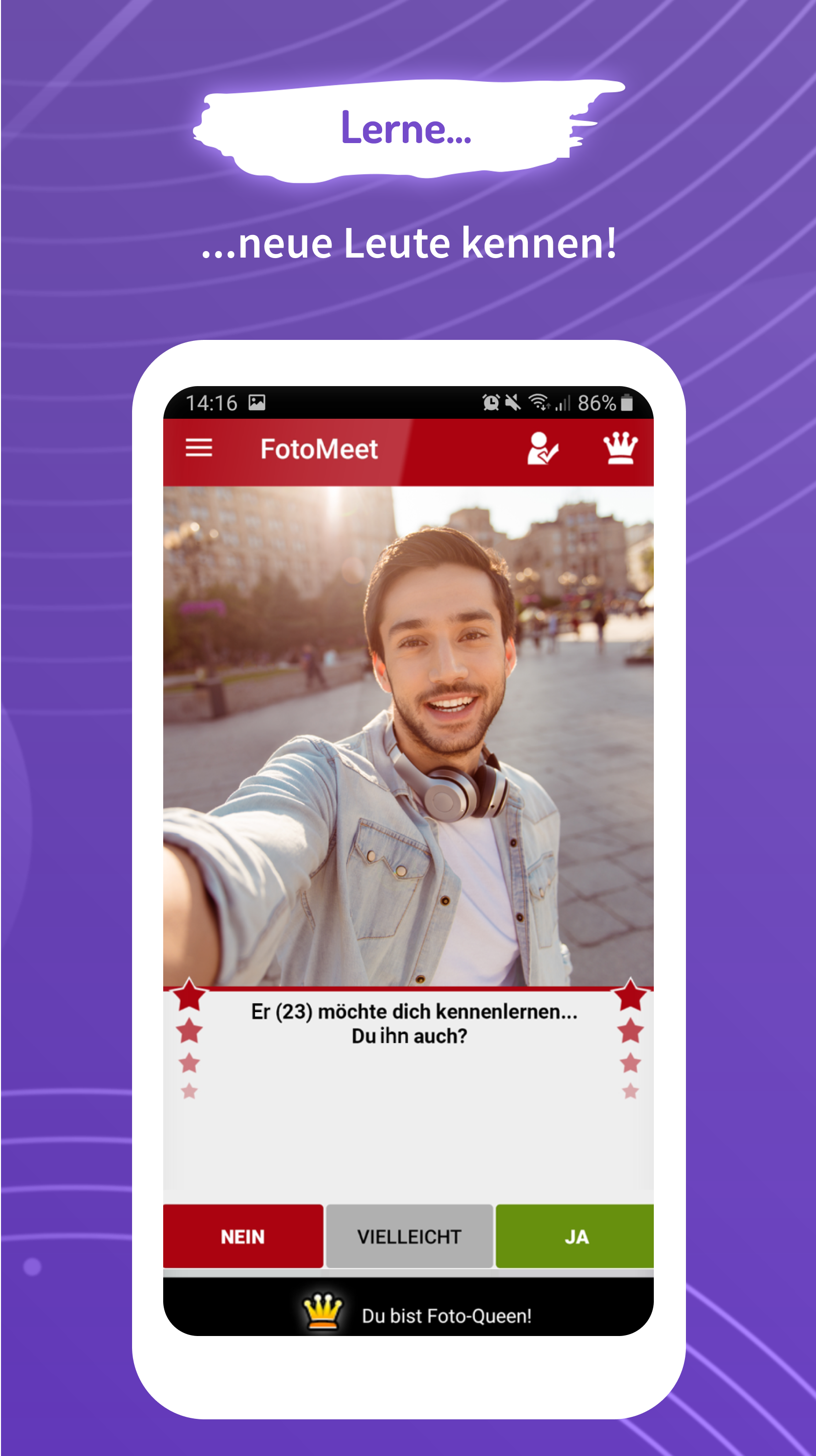 Android application Knuddels Chat: Find friends screenshort