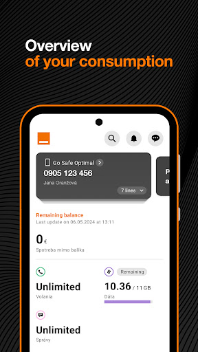Android application Môj Orange screenshort