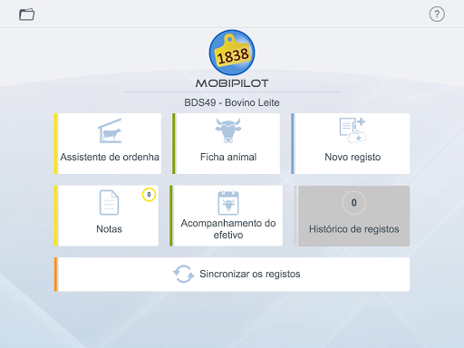 Visualização do aplicativo