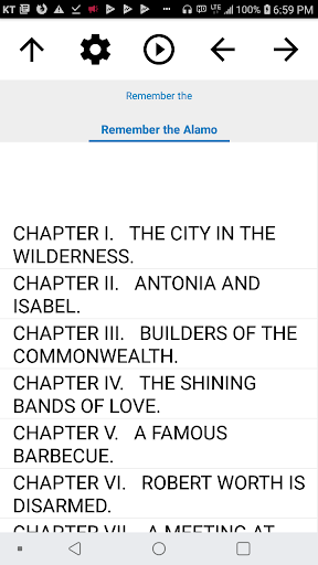 Android application Book, Remember the Alamo screenshort