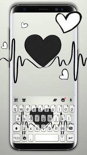 Android application Black Heartbeat Theme screenshort
